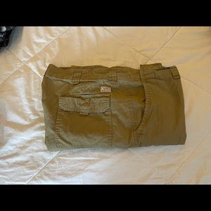 Chaps by Raul Lauren beige cargo shorts mens size 38w
